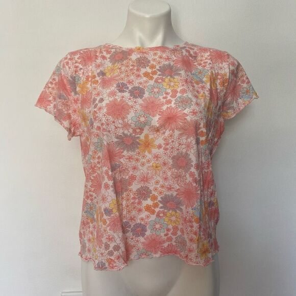 Lauren Conrad Pajama Short set Floral Vintage Daisy - Picture 2 of 11